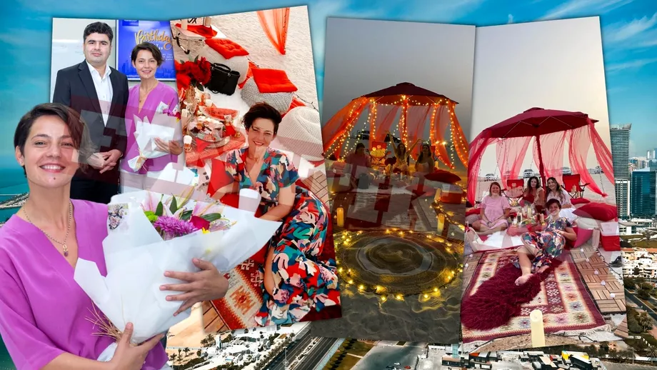 Maria Dinulescu aniversare pe plaja in Dubai Ce cadouri a primit actrita  Video