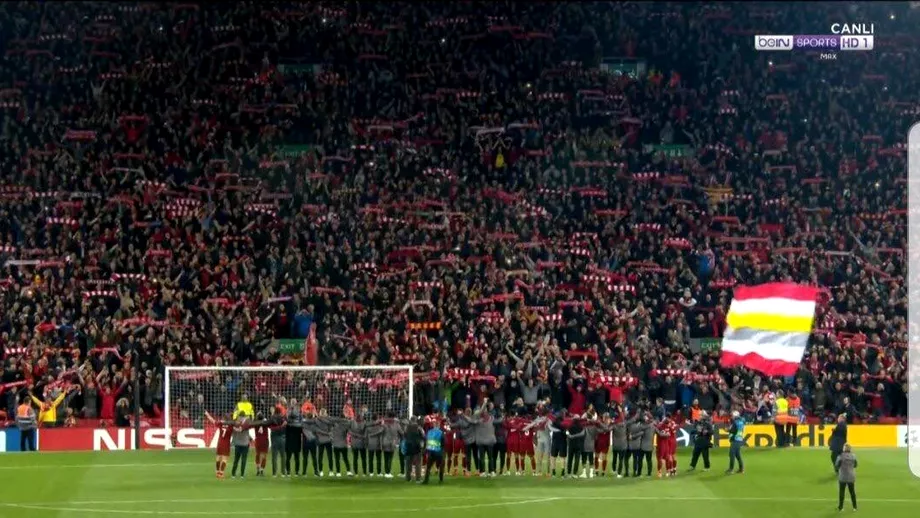 Liverpool  Barcelona 40 Video Jucatorii si fanii au cantat cu lacrimi in ochi You will never walk alone