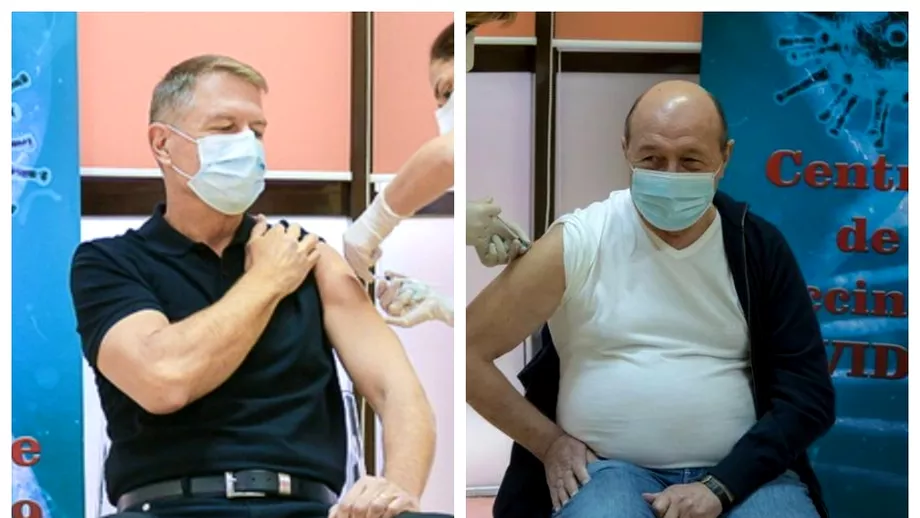 Brandul lui Iohannis vs burta lui Basescu Cum au trecut proba vaccinului actualul si fostul presedinte