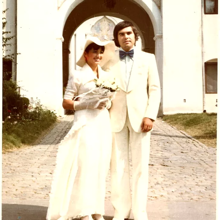 Marius si Rodica Țeicu la căsătoria religioasă din 1975. Sursă foto: Arhivă personală
