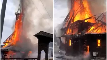 Biserica din lemn din Borsa a ars din temelii chiar de Florii Pompierii nu au putut salva nimic