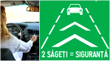 Indicator nou pe drumurile din Romania Ce trebuie sa faca soferii cand intalnesc semnul cu sageti orientate in sus