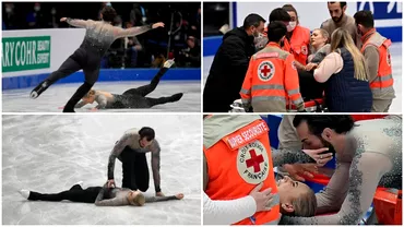 Scene socante la Campionatul Mondial de patinaj de la Montpellier A fost scoasa cu targa de pe gheata dupa trei cazaturi