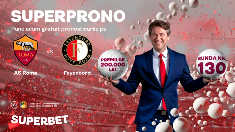 SuperMeci la SuperProno Plaseazati gratuit pronosticurile pentru Roma  Feyenoord si iati partea ta din bani