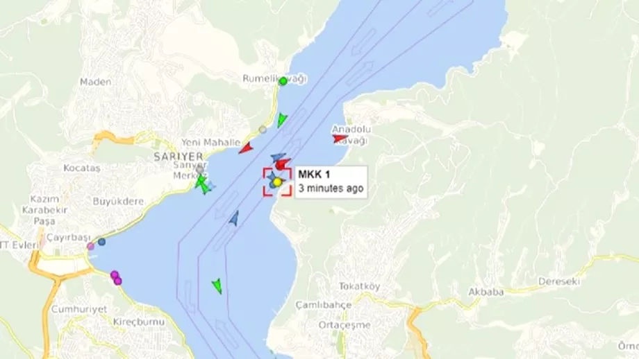 Intrarea in Marea Neagra blocata de o nava care a plecat din Ucraina Vasul a esuat in Stramtoarea Bosfor