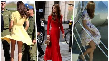 Kate Middleton ipostaze neasteptate Momentul in care printesa de Wales sa trezit cu rochia ridicata