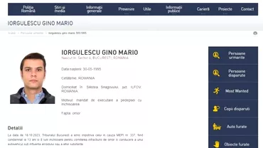 Mario Iorgulescu dat in urmarire generala de Politia Romana La ce adresa figureaza