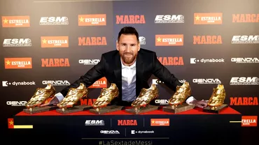 Lionel Messi a castigat cea dea sasea Gheata de Aur din cariera Starul Barcelonei il lasa in urma pe Cristiano Ronaldo