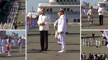 Video Ziua Marinei Romane ceremonie fara spectatori Cum a aparut Klaus Iohannis la ceremonia din Portul Militar Constanta