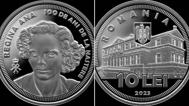 monedă românia argint regina ana