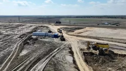 VIDEO Constructorii turci pregătesc un nou tronson de autostradă în România