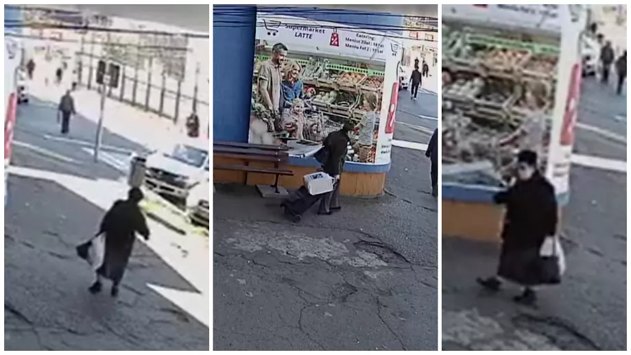 Gest socant al unei femei din Buzau A furat sacosa unei nevazatoare de la magazin Video