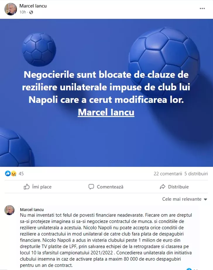 Nicolo Napoli ruptură FC U Craiova
