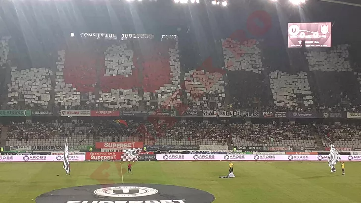 Fanii lui U Cluj, spectacol la derby-ul împotriva CFR-ului