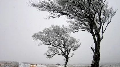 Iarnă în toată regula în România. Ninge abundent, s-a lansat avertisment
