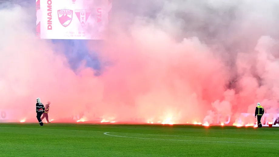 Gazonul de pe Arcul de Triumf ars pe 30 din suprafata dupa incidentele de la Dinamo  UTA Sa lasat cu pagube uriase