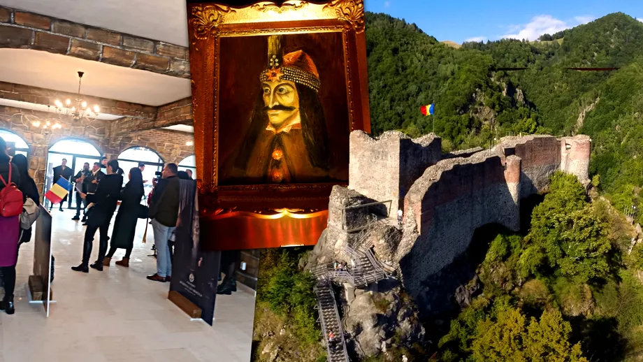 Destinatii inedite de sarbatori Unde iti poti petrece Craciunul sau Revelionul in Romania Dracula intampina turistii la Cetatea Poenari