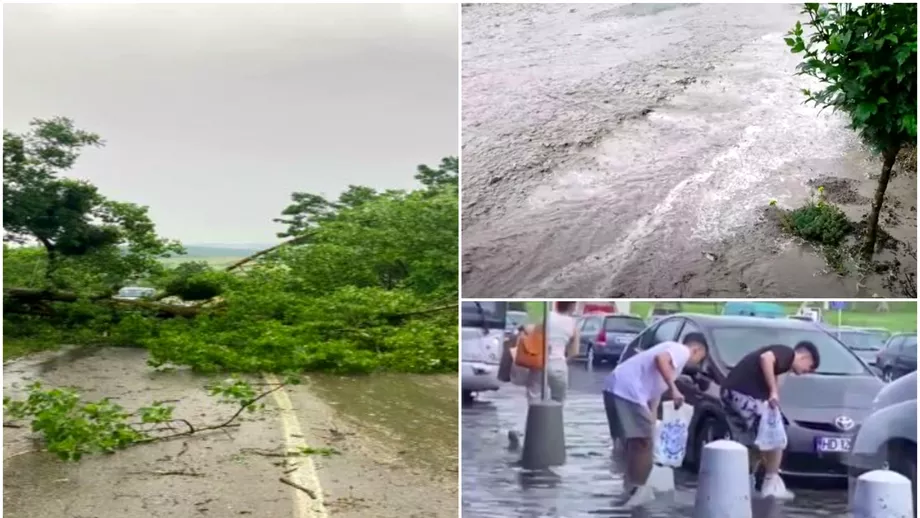 Vremea a facut ravagii in tara in weekendul de Rusalii Strazi inundate copaci cazuti si culturi distruse Video