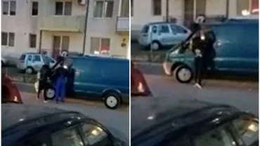 Video  Scandal monstru la Cluj O femeie la luat la bataie pe un barbat pentru ca ia ocupat parcarea