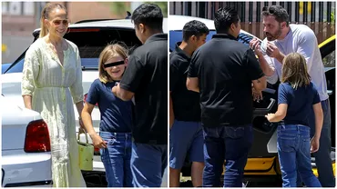 Fiul lui Ben Affleck de 10 ani a intrat cu un Lamborghini in alt bolid Jennifer Lopez se afla si ea in masina