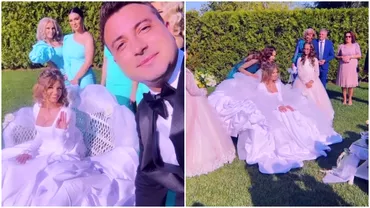 Primele imagini de la nunta lui Valentin Sanfira si Codruta Filip Cum arata rochia purtata de artista