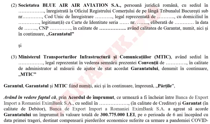 contract blue air