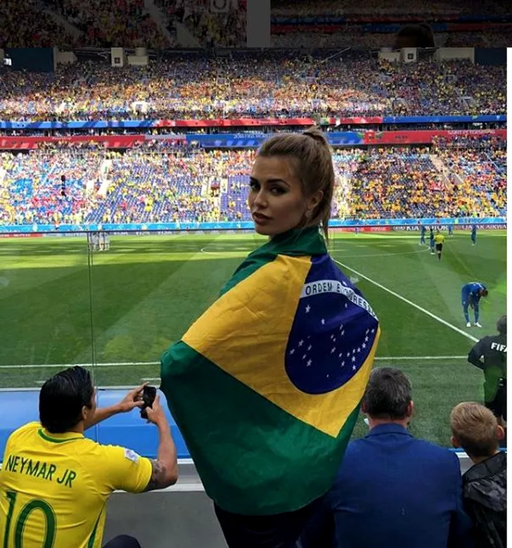 Victoria Bonya a purtat steagul Braziliei la un meci jucat de naţionala lui Neymar la CM 2018.