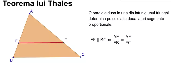Teorema lui Thales. Teorema