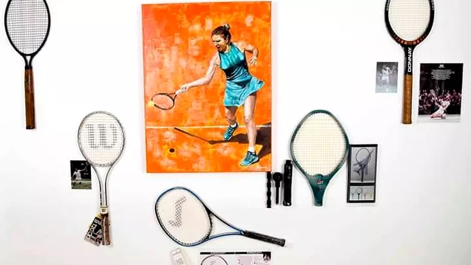 Simona Halep are un tablou in Galeria Berlin Tennis Regina Parisului aduce aminte de marele succes de la Roland Garros Foto