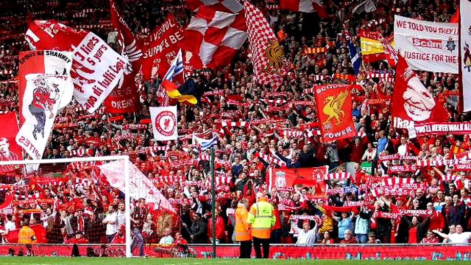 Moment fabulos pe Anfield Road! Cum au făcut fanii lui Liverpool inutil imnul Champions League. Video din tribune cu You’ll never walk alone