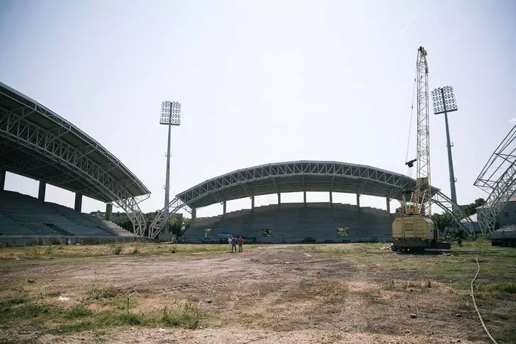 Imagine de la stadionul din Arad