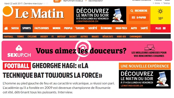 Gheorghe Hagi in Le Matin. Interviu acordat cotidianului elvetian (4)