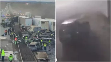 Accident Ungaria imagini cu primul impact surprinse cu o camera de bord Cu ce viteza se circula pe autostrada M1 Video