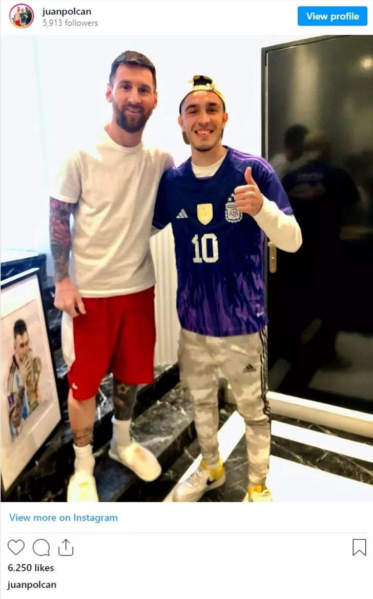 Leo Messi gest fan