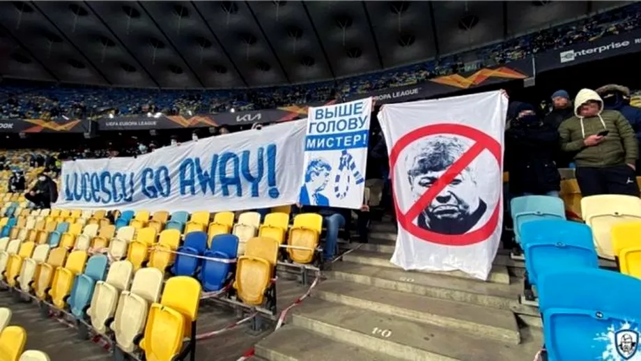 Mircea Lucescu contestat de fanii lui Dinamo Kiev pe National Arena la meciul Ucraina  Macedonia de Nord Foto
