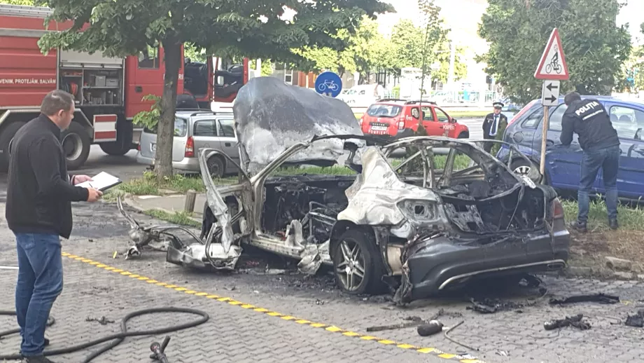 O masina din Arad a explodat imediat dupa pornire Cine este omul de afaceri care se afla in autovehicul