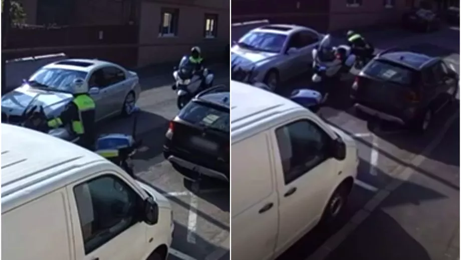 Urmarire spectaculoasa pe strazile din Cluj Soferul unui BMW a lovit mai multe masini inainte de a fi prins de Politie Video