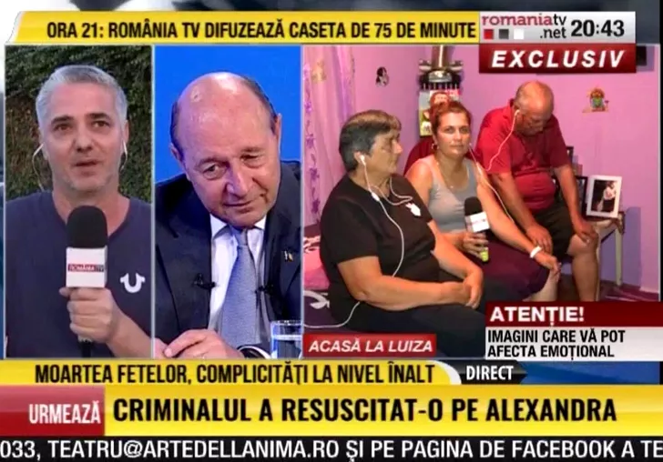 Traian Băsescu a izbucnit în lacrimi în direct la TV. Sursa foto: România TV