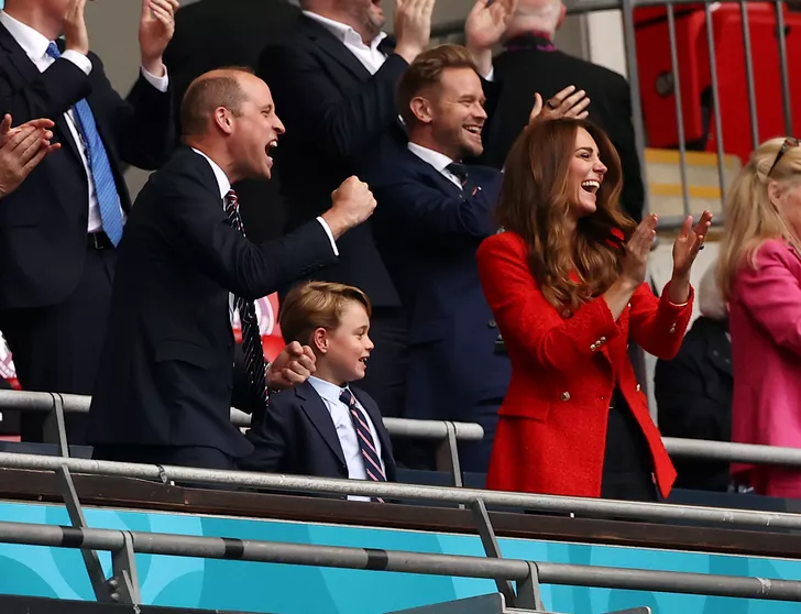 Familia regală a Angliei, dezlănțuită la meciul de pe Wembley cu Germania. Sursă foto: The Sun
