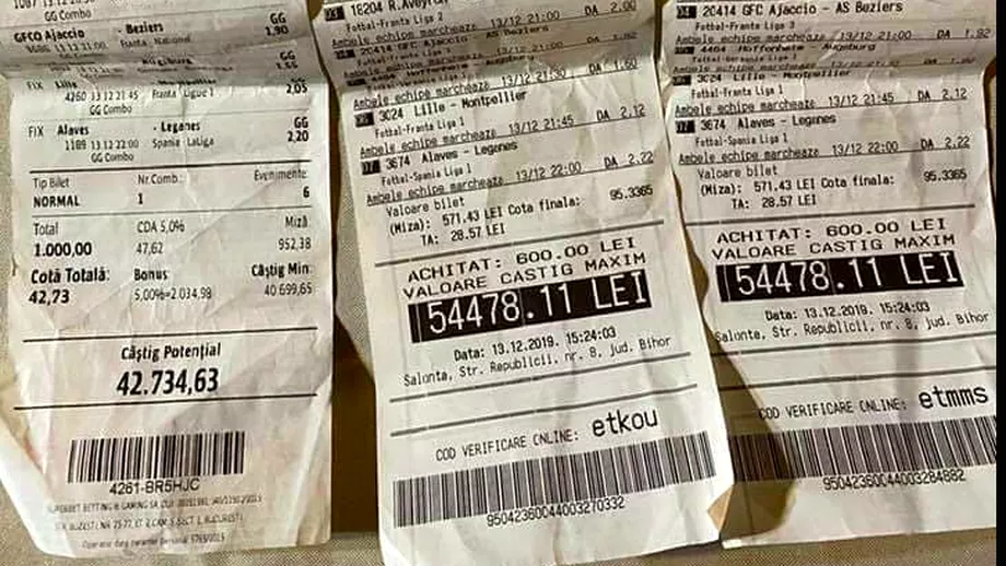 Adi Minune a dat lovitura la pariuri intro zi de 13 A mizat 2200 de lei si a luat peste 32000 de euro