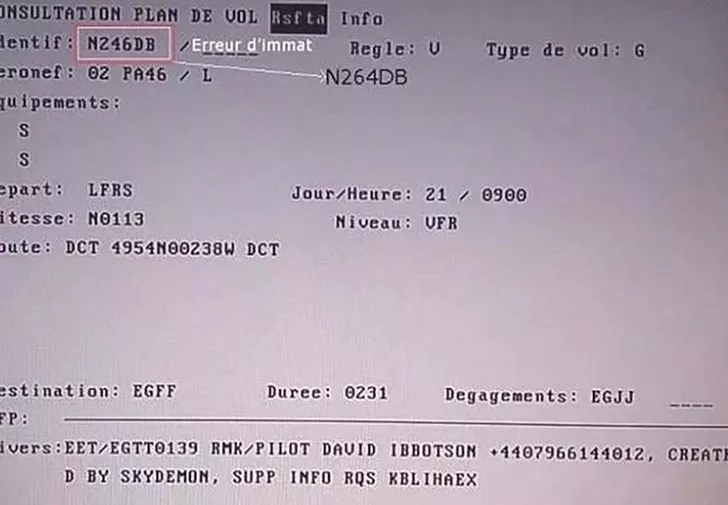 Emiliano Sala. Documentul care arată cum s-a greșit numărul avionului de către David Ibbotson