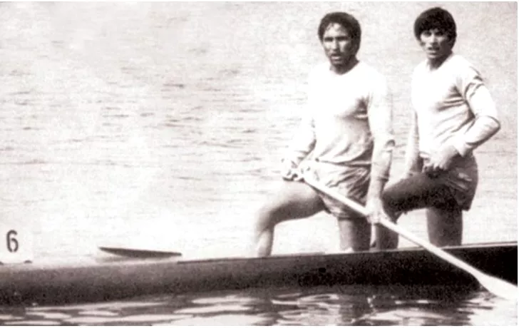 Ivan Patzaichin şi Serghei Covaliov la Mexcio City, în 1968