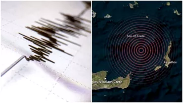 Cutremur de magnitudine peste 5 in Marea Mediterana Seismul produs la sud de Grecia in apropiere de Creta