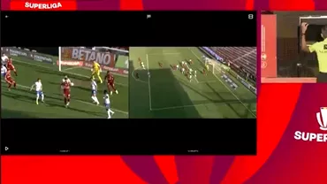 Faza ciudata rezolvata cu VAR la CFR Cluj  Farul Arbitrul a anulat golul dar a acordat penalty Video
