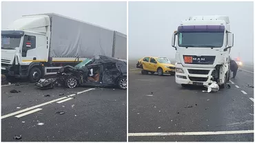 Imagini de cosmar de pe Drumul Mortii Accident cu cinci masini in Buzau un mort si doi raniti Update