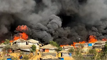 Incendiu urias intro tabara de refugiati din Bangladesh Mii de oameni ramasi fara adapost