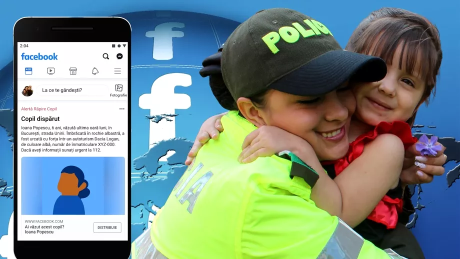 Facebook va ajuta la gasirea copiilor disparuti in Romania Sistemul AMBER Alert implementat alaturi de Politie