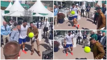 Ar face cariera si in fotbal Novak Djokovic jonglerii cu mingea alaturi de Neymar si Verratti Video