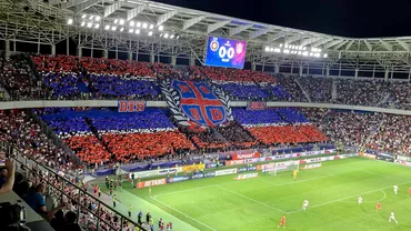 Scenografie impresionanta la FCSB  CFR Cluj Imagini de colectie cu Peluza Nord pe Ghencea Asistenta oficiala