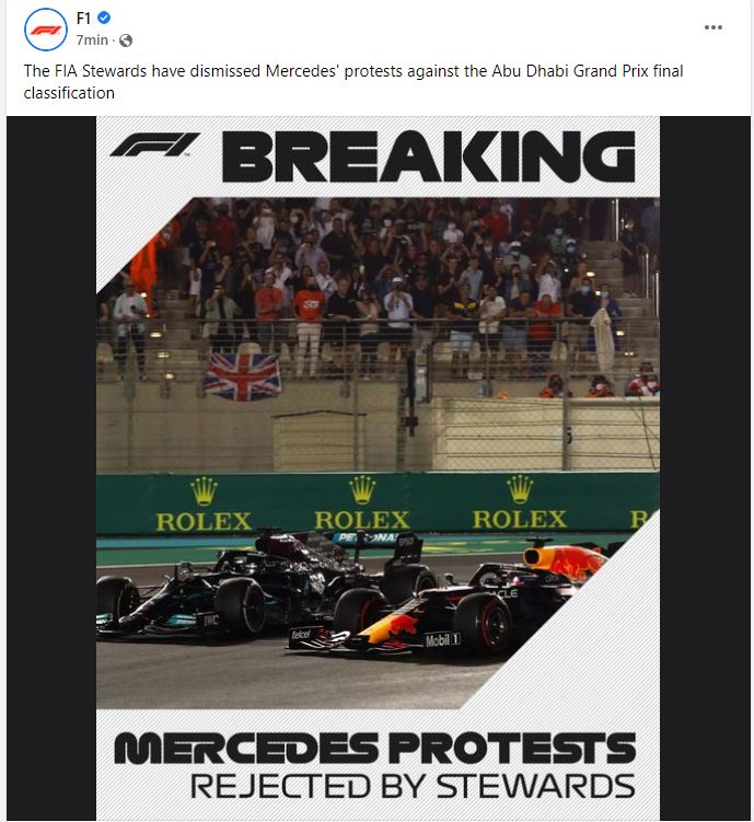 FIA a respins contestaţiile Mercedes
